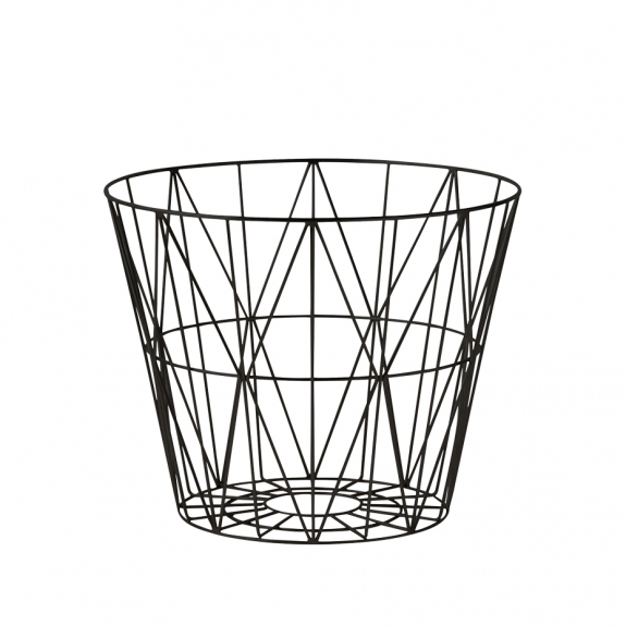 Wire Basket Large Black i gruppen Inredning / Inredningsdetaljer hos Vxj Elektriska (FERM-3066)