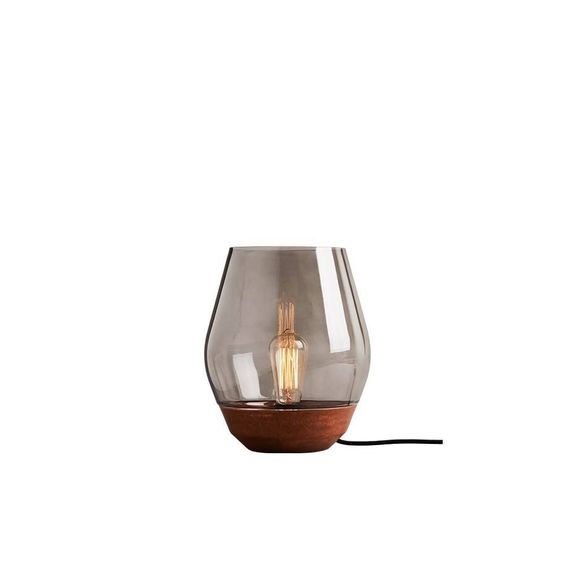 Bowl Bordslampa Raw Copper/Light Smoked Glass i gruppen Belysning / Inomhus / Bordslampor hos Vxj Elektriska (NEW-20510)