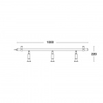 Star 3 Skena Rå Mässing Star 3 Skena Rå Mässing