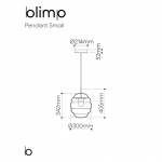 Blimp Pendel Small Amber/Black