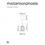 Metamorphosis Singel Pendel Small Clear/Brushed Gold
