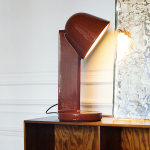 Cramique Side Bordslampa Rust Red