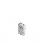 Monolith Candle Holder Medium Mixed White Marble