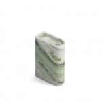 Monolith Candle Holder Medium Mixed Green Marble