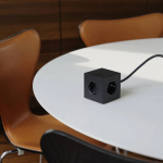 Square 1 Grenuttag Dual USB-C 30W & Magnet 1,8m Stockholm Black