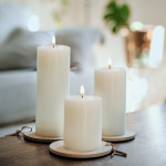 Uyuni Pillar LED Candle 18cm Nordic White