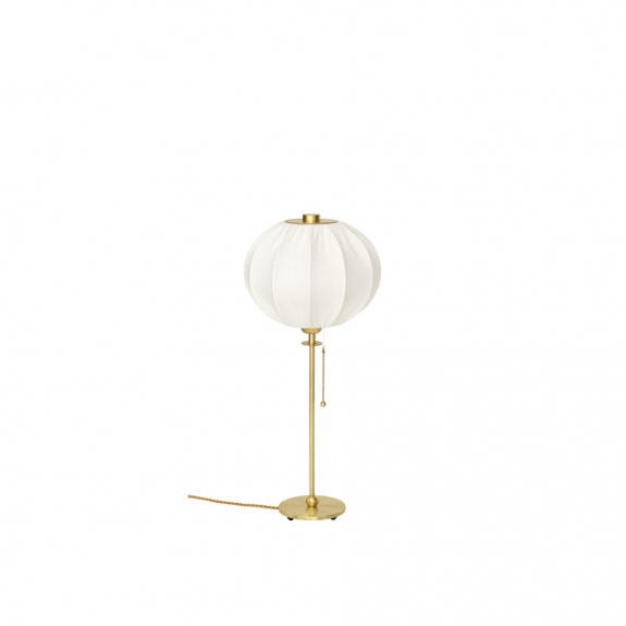 Uno Classic Bordslampa 39cm Borstad Mässing/Vit Linne i gruppen Belysning / Inomhus / Bordslampor hos Växjö Elektriska (1691-11-6023-2)