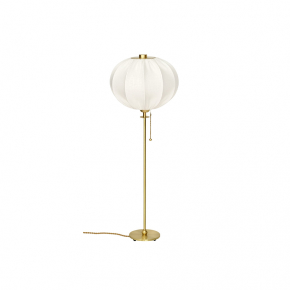 Uno Classic Bordslampa 56cm Borstad Mässing/Vit Linne i gruppen Belysning / Inomhus / Bordslampor hos Växjö Elektriska (1692-11)
