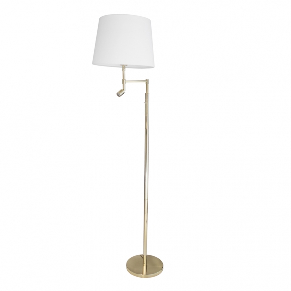 Orlando Golvlampa Mässing/Vit i gruppen Belysning / Inomhus / Golvlampor hos Växjö Elektriska (1988780-6509)