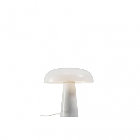 Glossy Bordslampa Vit Marmor/Opalglas i gruppen Belysning / Inomhus / Bordslampor hos Växjö Elektriska (2020505001)