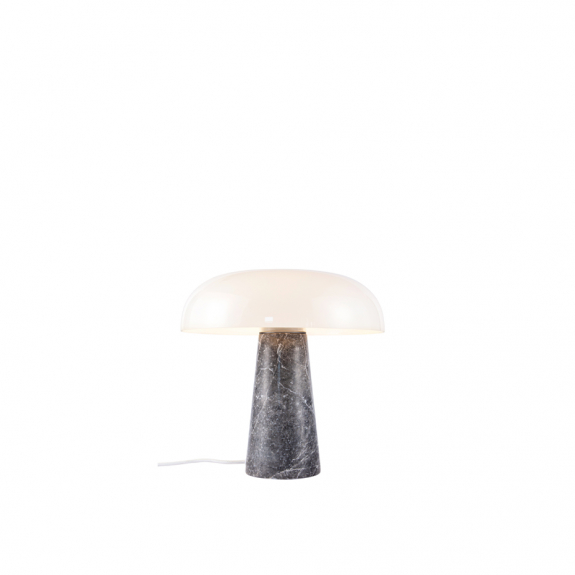 Glossy Bordslampa Grå Marmor/Opalglas i gruppen Belysning / Inomhus / Bordslampor hos Växjö Elektriska (2020505010)