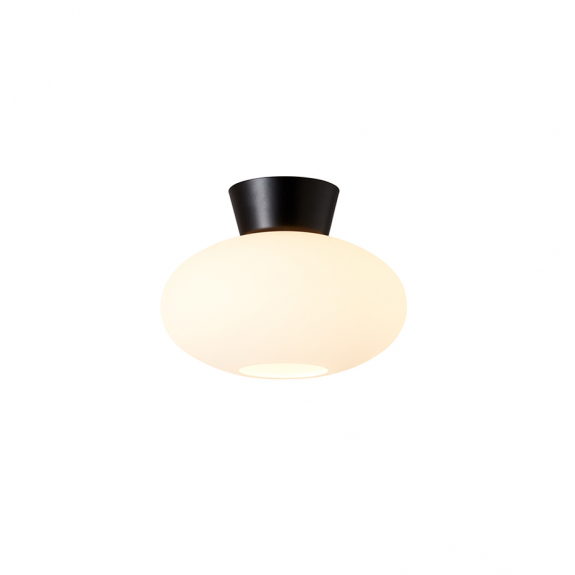 Bullo Plafond Mattsvart/Opalglas IP21 i gruppen Belysning / Badrum / Taklampor hos Växjö Elektriska (223607389)