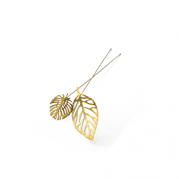 Brass Leaves Wood 2-Pack i gruppen Inredning / Inredningsdetaljer / Prydnadssaker hos Växjö Elektriska (24425)
