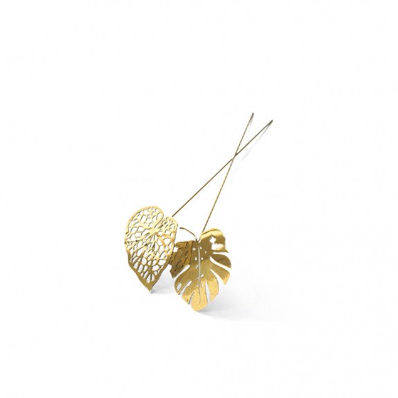 Brass Leaves Water 2-Pack i gruppen Inredning / Inredningsdetaljer / Prydnadssaker hos Växjö Elektriska (24434)
