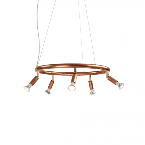 Star 5 Rund Taklampa/Vgglampa R Koppar i gruppen Belysning / Inomhus / Spotlights hos Vxj Elektriska (35394-69-000)