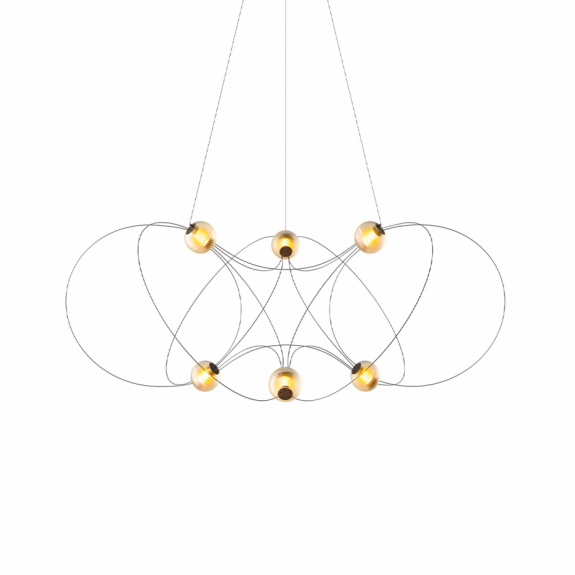 Munari 6 Ljuskrona Black i gruppen Belysning / Inomhus / Ljuskronor hos Växjö Elektriska (3700677664655)