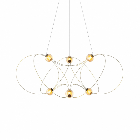 Munari 6 Ljuskrona Gold i gruppen Belysning / Inomhus / Ljuskronor hos Växjö Elektriska (3700677664662)