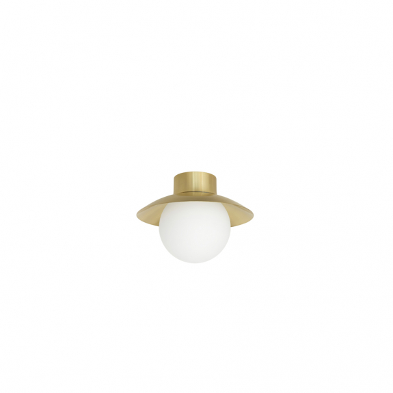 Spa Plafond Ø250 Slipad Mässing/Opalglas IP44 i gruppen Belysning / Inomhus / Plafonder hos Växjö Elektriska (3706-11)