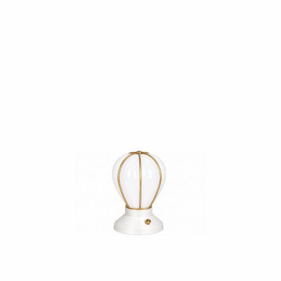 Hobo Lantern Bordslampa Vit Struktur/Mässing i gruppen Belysning / Inomhus / Bordslampor hos Växjö Elektriska (38871-01S-019)