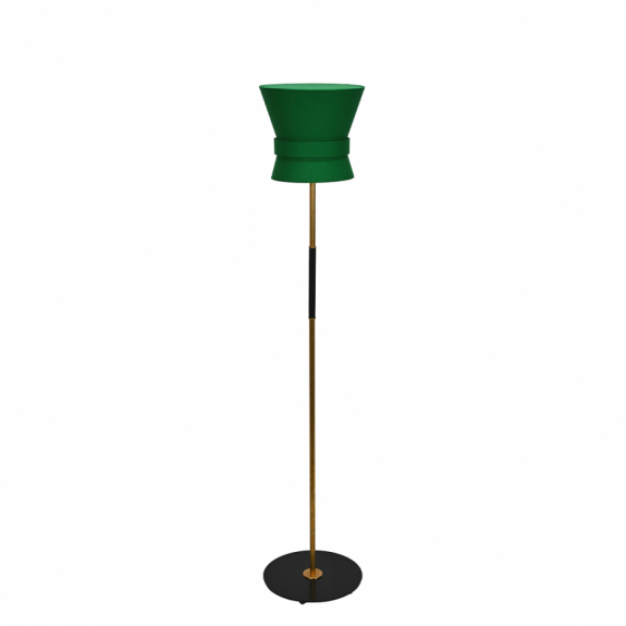 Bow Golvlampa Liten Rå Mässing/Emerald Green i gruppen Belysning / Inomhus / Golvlampor hos Växjö Elektriska (39092-72-S13)