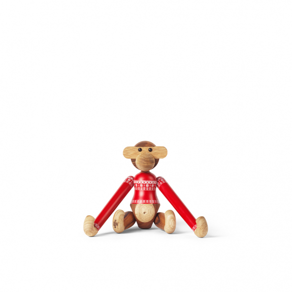 Apa Trädjur Liten Christmas Jumper 2024 Teak/Limba i gruppen Inredning / Inredningsdetaljer / Träfigurer hos Växjö Elektriska (39571)