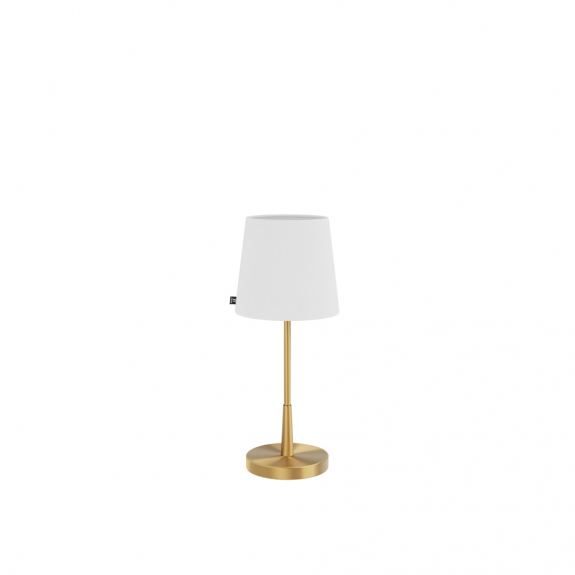 Lumi Bordslampa H48,5cm Mässing/Vit i gruppen Belysning / Inomhus / Bordslampor hos Växjö Elektriska (4002730-6501)