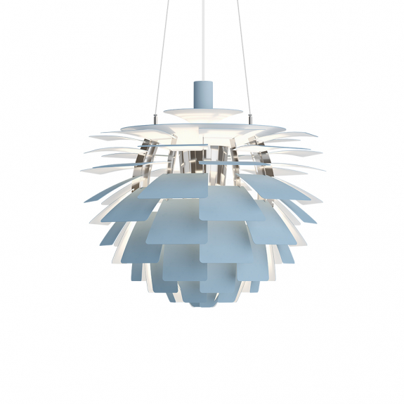 PH Artichoke Ø600 Pendel Dusty Blue/High Lustre Chrome Plated i gruppen Belysning / Inomhus / Taklampor hos Växjö Elektriska (5741115709)