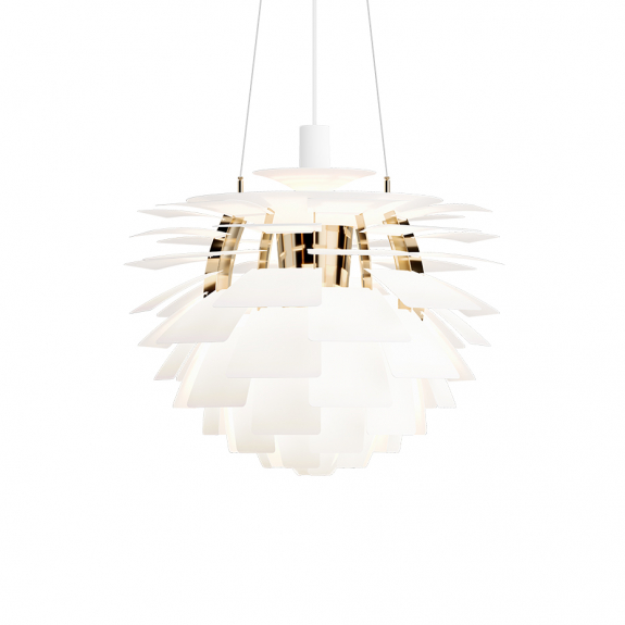 PH Artichoke Ø600 Pendel Soft White/Brass Metallised i gruppen Belysning / Inomhus / Taklampor hos Växjö Elektriska (5741115796)