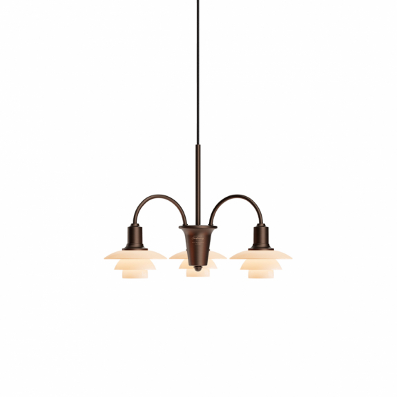 PH 1/1 Ljuskrona 3 Centenary Edition Aged Brass/Dusty Terracotta i gruppen Belysning / Inomhus / Taklampor hos Växjö Elektriska (5741115848)