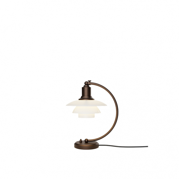 PH 2/2 Luna Bordslampa Aged Brass/Opal Glass i gruppen Belysning / Inomhus / Bordslampor hos Växjö Elektriska (5744172150)