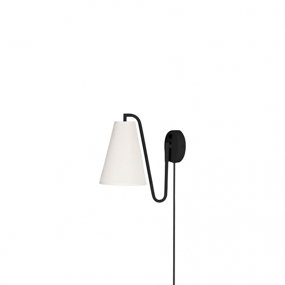 Lou Vägglampa Vit Bouclé/Svart i gruppen Belysning / Inomhus / Vägglampor hos Växjö Elektriska (733511)