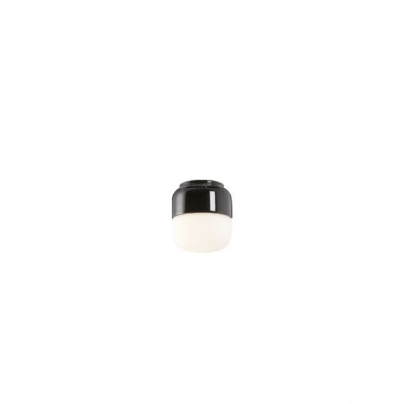 Ohm Taklampa/Vägglampa 100/110 Svart/Opalglas IP44 i gruppen Belysning / Badrum / Vägglampor hos Växjö Elektriska (8301-200-16)