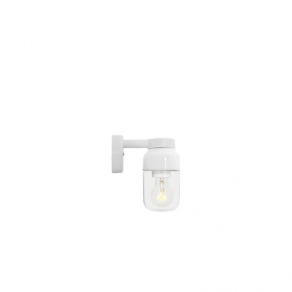 Ohm Vgglampa 100/210 Vit/Klarglas IP44 i gruppen Belysning / Badrum / Vgglampor hos Vxj Elektriska (8371-510-10)