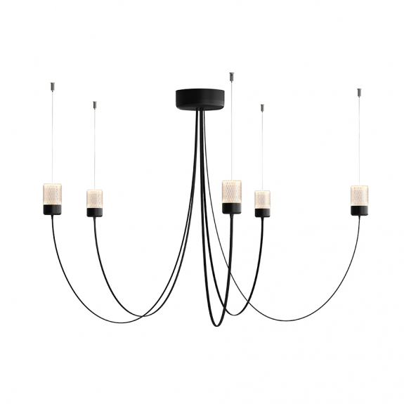 Gravity Chandelier 5 Black i gruppen Belysning / Inomhus / Taklampor hos Vxj Elektriska (8718282361123)