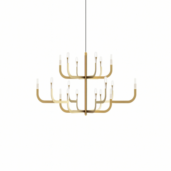 J-us Configuration G Ljuskrona Satin Gold i gruppen Belysning / Inomhus / Ljuskronor hos Växjö Elektriska (A09-G-2T030)