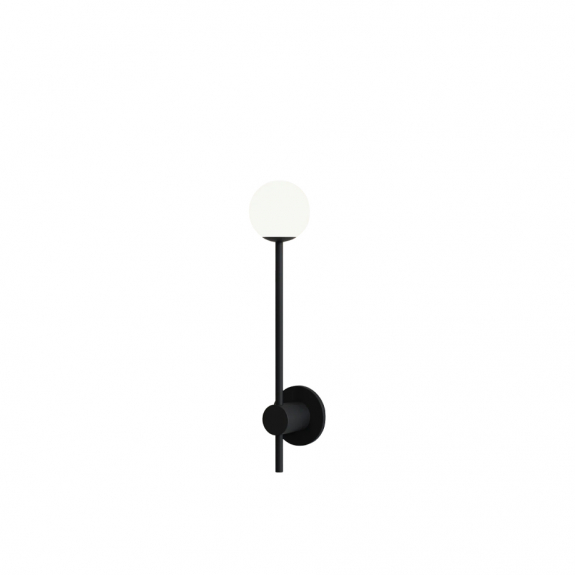 Orb Single Vgglampa Matt Black IP44 i gruppen Belysning / Badrum / Vgglampor hos Vxj Elektriska (AS1424004)