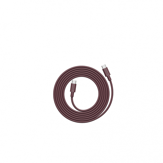 Cable 1 USB-C To USB-C (100W) 2m Bauhaus-Archiv Edition Mulberry Red i gruppen Belysning / Tillbehör / Installationsmaterial hos Växjö Elektriska (C1CCI1002RR)