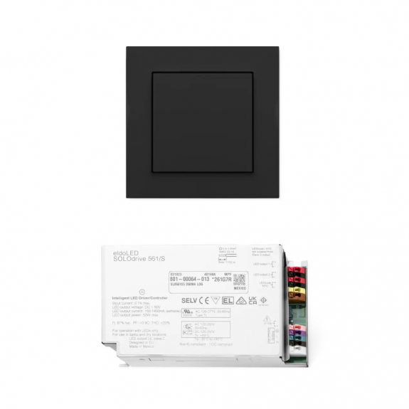 Driver Flock of Light 11 + Wireless Wall Switch Dimmer Anthracite i gruppen Belysning / Tillbehör / Installationsmaterial hos Växjö Elektriska (D-FOL11-WWS-A)