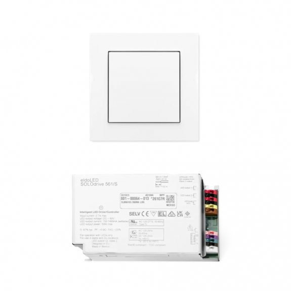 Driver Flock of Light 11 + Wireless Wall Switch Dimmer White i gruppen Belysning / Tillbehör / Installationsmaterial hos Växjö Elektriska (D-FOL11-WWS-W)