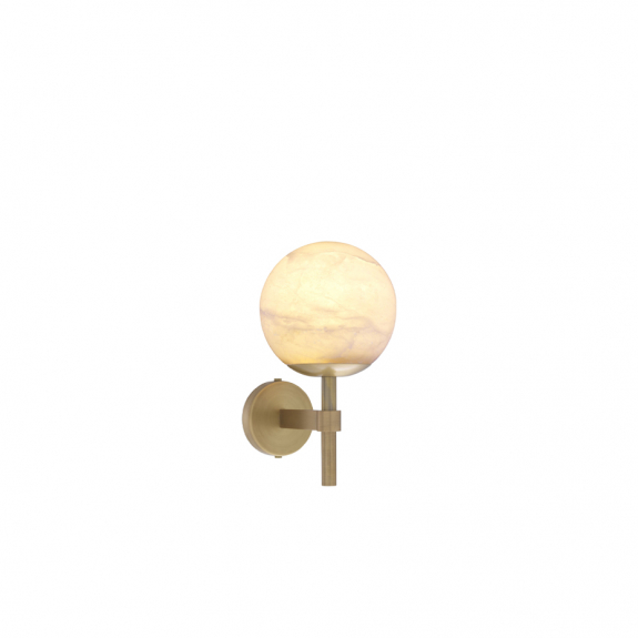 Jade Vgglampa Antique Brass/Alabaster i gruppen Belysning / Inomhus / Vgglampor hos Vxj Elektriska (EICH-114563)