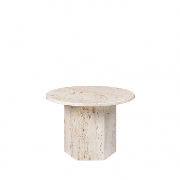 Epic Coffee Table 60cm Neutral White Travertine i gruppen Inredning / Inredningsdetaljer / Sidobord & Soffbord hos Vxj Elektriska (GUB-10042381)