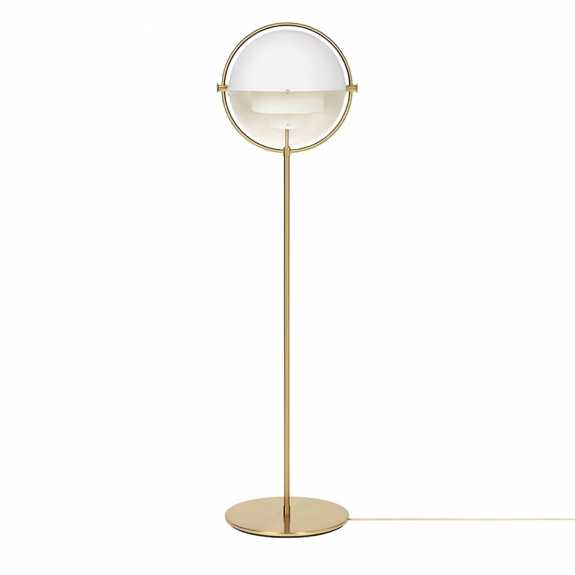 Multi-Lite Golvlampa White/Brass i gruppen Belysning / Inomhus / Golvlampor hos Vxj Elektriska (GUB-10062678)