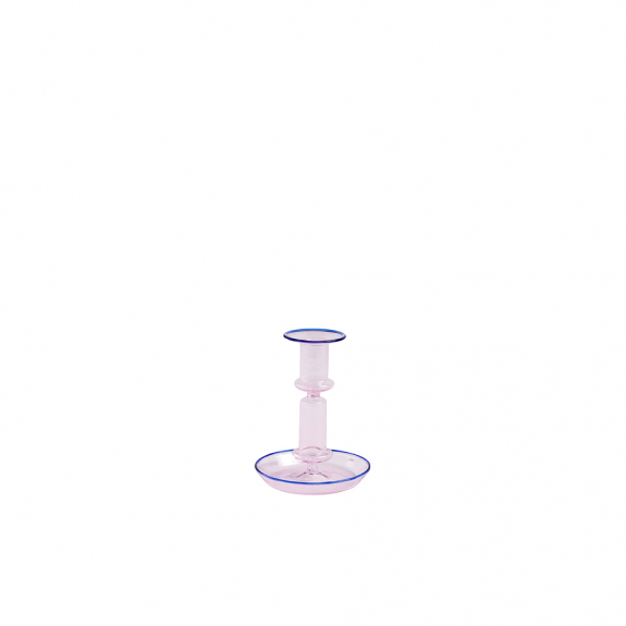 Flare Candleholder Medium Pink With Blue Rim i gruppen Inredning / Inredningsdetaljer / Ljushållare & Ljus hos Växjö Elektriska (HAY-507955)