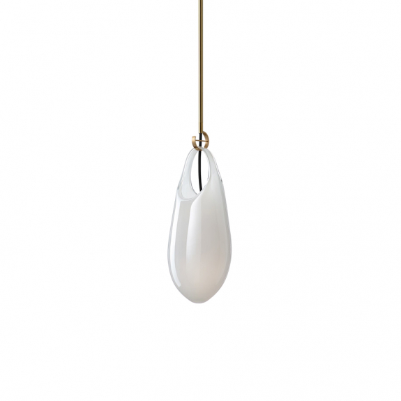 Hold 18 Pendel Brushed Brass/White i gruppen Belysning / Inomhus / Taklampor hos Växjö Elektriska (LT263-WHT-BB)