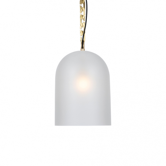 Dome 17 Pendel Small Chain Brushed Brass/Clear Frosted i gruppen Belysning / Inomhus / Taklampor hos Växjö Elektriska (LT330-FCL-BB)
