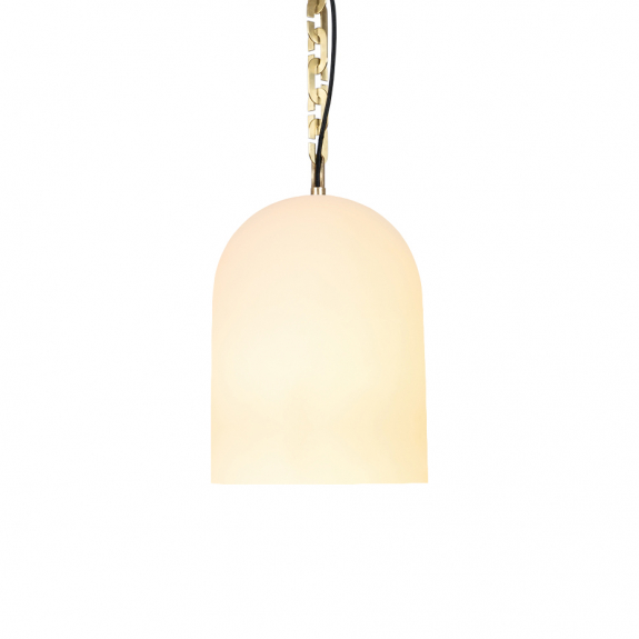 Dome 17 Pendel Small Chain Brushed Brass/White Frosted i gruppen Belysning / Inomhus / Taklampor hos Växjö Elektriska (LT330-FWT-BB)