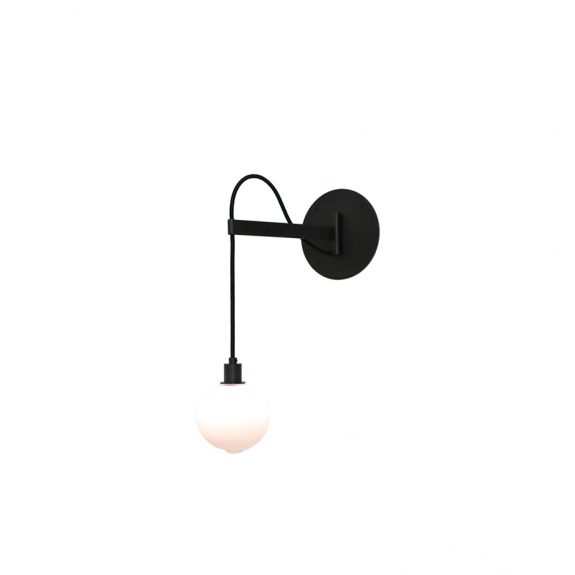 Drape Arm 1.09 Vägglampa 110mm Sphere Dark Oxidized/White Dipped i gruppen Belysning / Inomhus / Vägglampor hos Växjö Elektriska (LT363-WHT-DX)