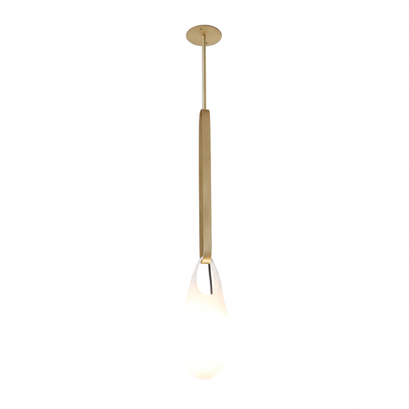 Hold Pin 1.21 Pendel Brushed Brass/White i gruppen Belysning / Inomhus / Taklampor hos Växjö Elektriska (LT365-WHT-BB)