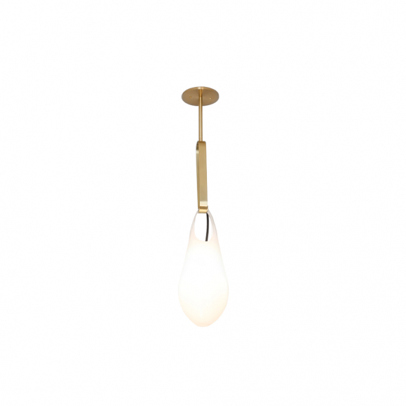 Hold Pin 1.09 Pendel Brushed Brass/White i gruppen Belysning / Inomhus / Taklampor hos Växjö Elektriska (LT368-WHT-BB)
