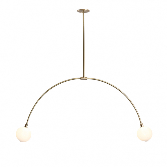 Balance 2.0 Pendel 110mm Sphere Brushed Brass/White Dipped i gruppen Belysning / Inomhus / Taklampor hos Växjö Elektriska (LT502-WHT-BB)